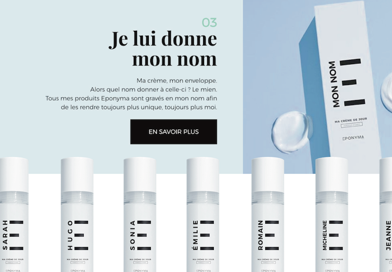 Eponyma, crée la crème de beauté ultra personnalisée