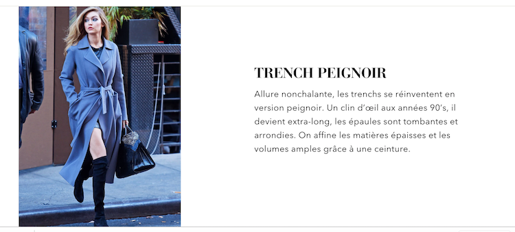 revealthing trench peignoir